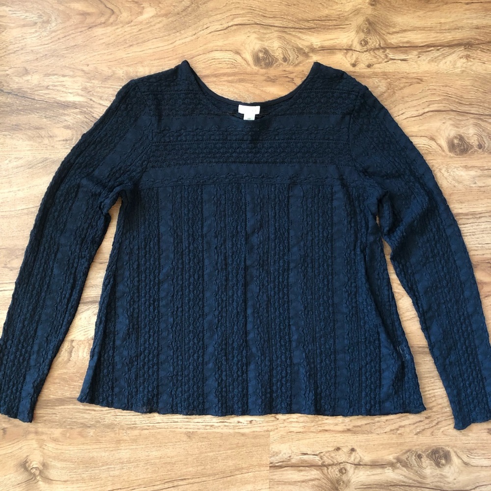Sheer long sleeve blouse